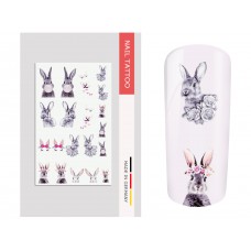 Nail Art Tattoo Easter Bunny II